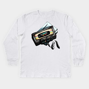 Tape Recorder Kids Long Sleeve T-Shirt